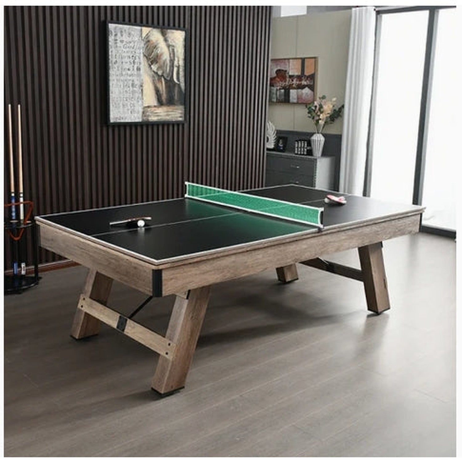 3 in 1 Pool Table 8ft MDF Billiards plus Table Tennis plus Dining Multi-Function Indoor Game Table Full Accessory Set - View 4