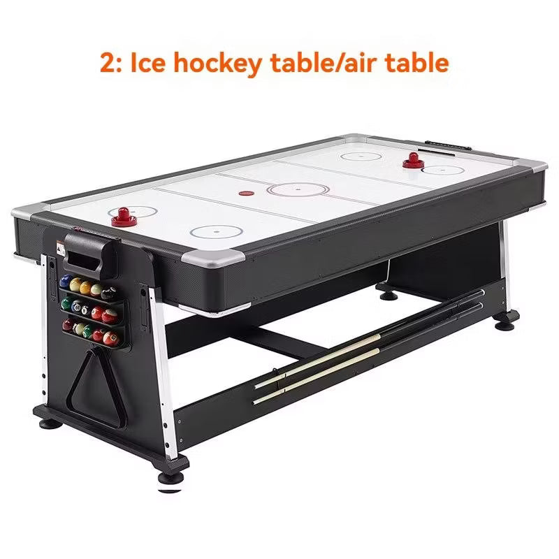 4 in 1 Billiard Pool Table 7ft MDF Multi-Function Indoor Game Table with Wooden Balls and Solid Cues - View 6