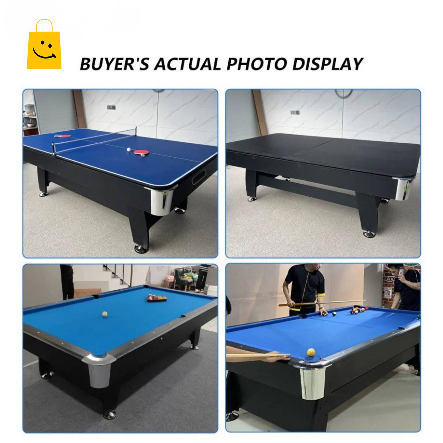 8ft Pool Table Auto Ball Return 15mm MDF Blue Velvet Indoor Billiards Table with Full Accessory Set - View 4