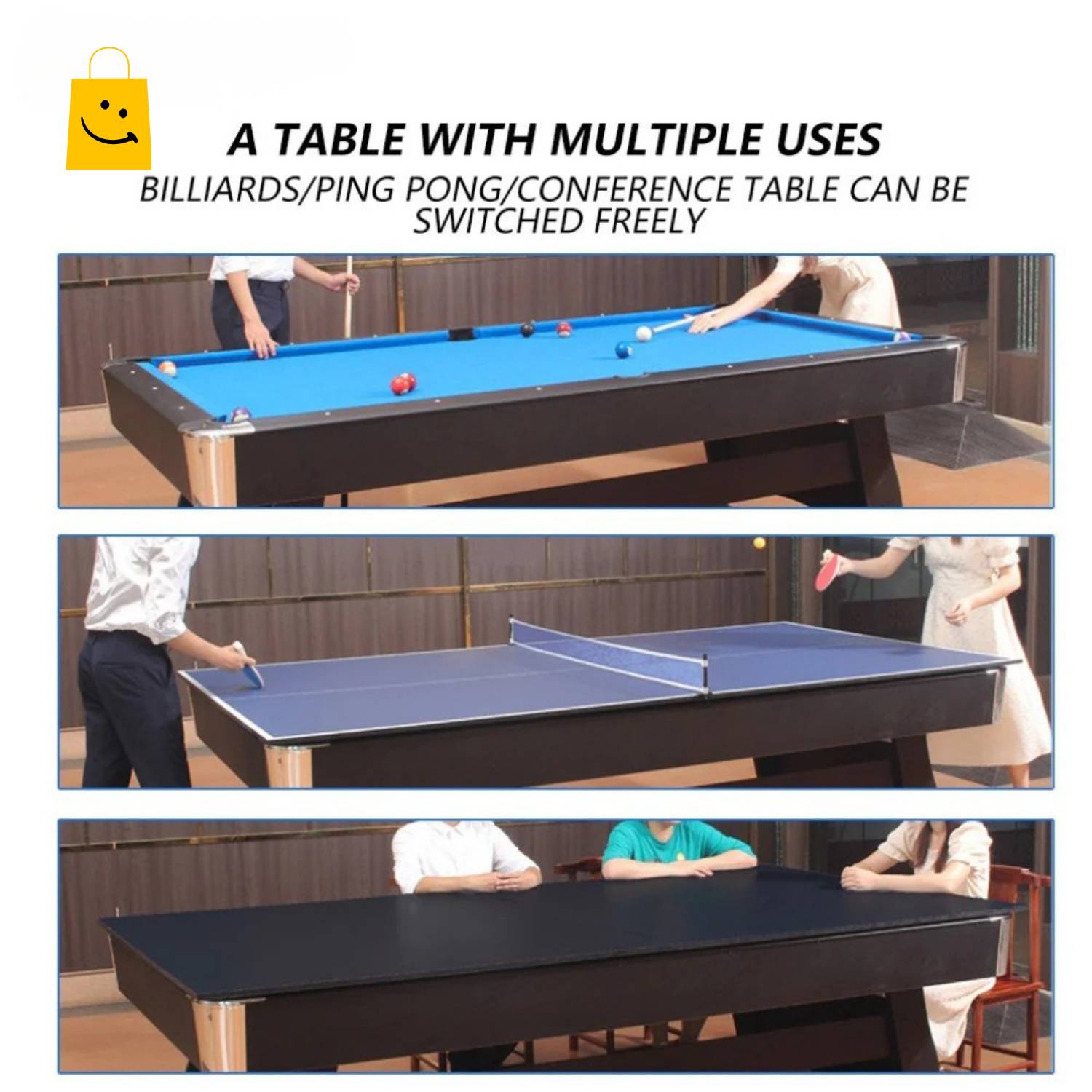 8ft Pool Table Auto Ball Return 15mm MDF Blue Velvet Indoor Billiards Table with Full Accessory Set - View 8