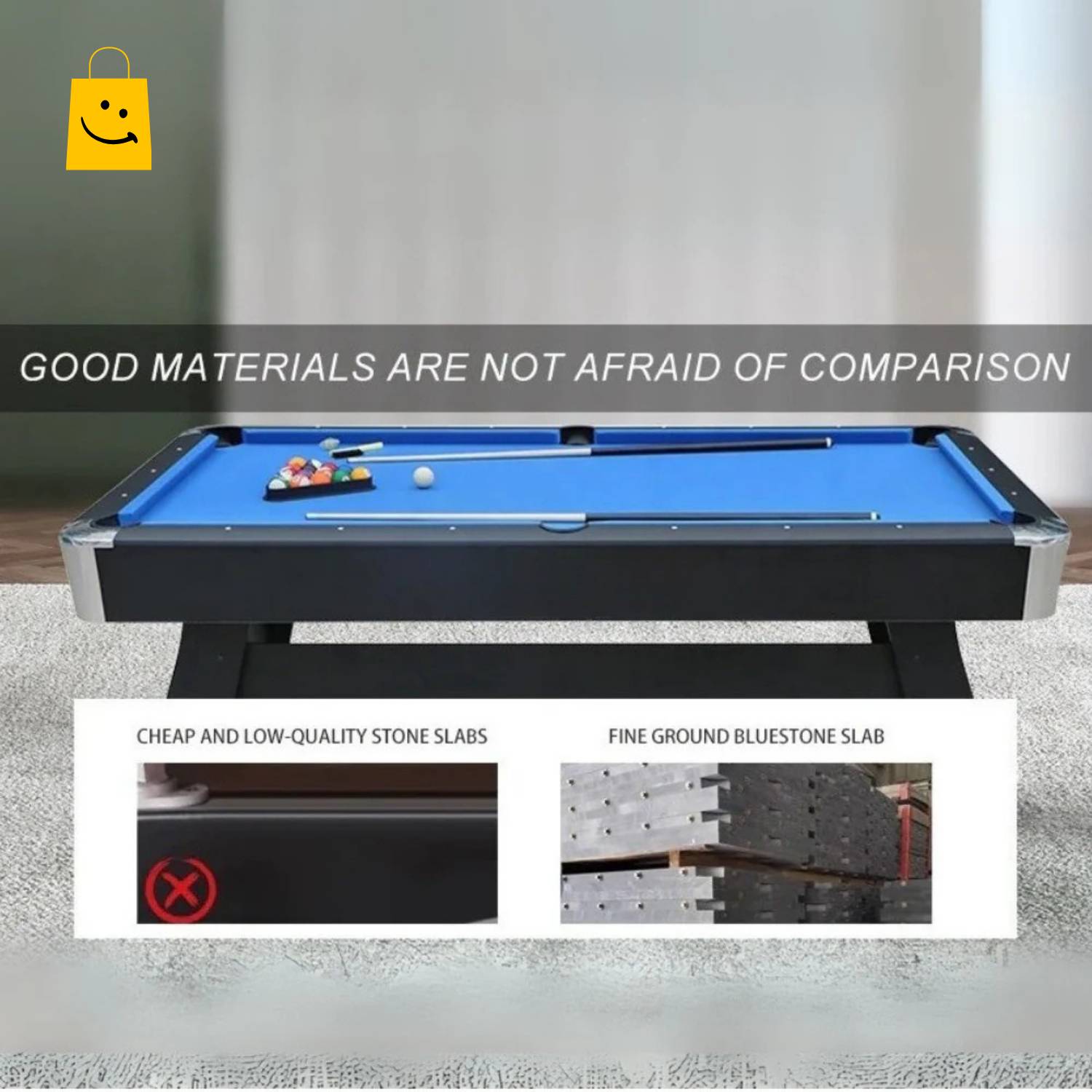 8ft Pool Table Auto Ball Return 15mm MDF Blue Velvet Indoor Billiards Table with Full Accessory Set - View 10
