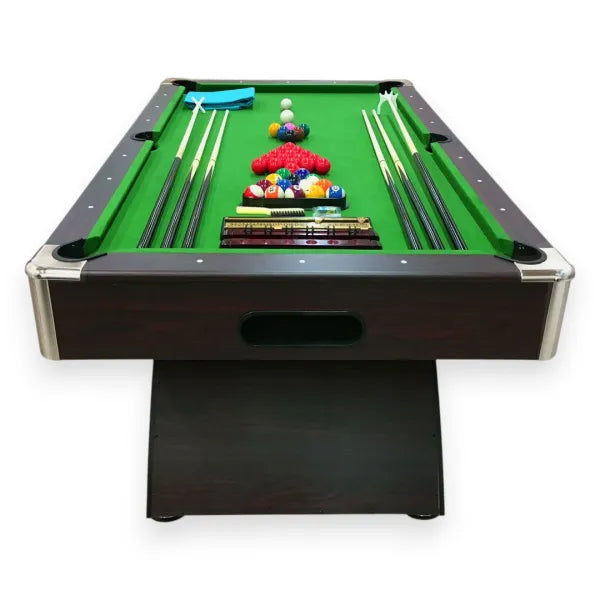 Billiard Table ANNIBALE 7FT Green Cloth Chrome Accents Auto Ball Return 145kg Full Accessories Home Game Room - View 4