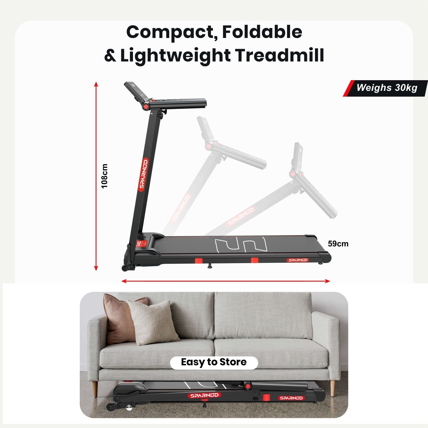 Desk Treadmill STH-3085 4HP DC Motor, 1-12km/h, Detachable Laptop Desk, 2-Level Incline, Heart Rate, Foldable, 100KG Capacity - View 8