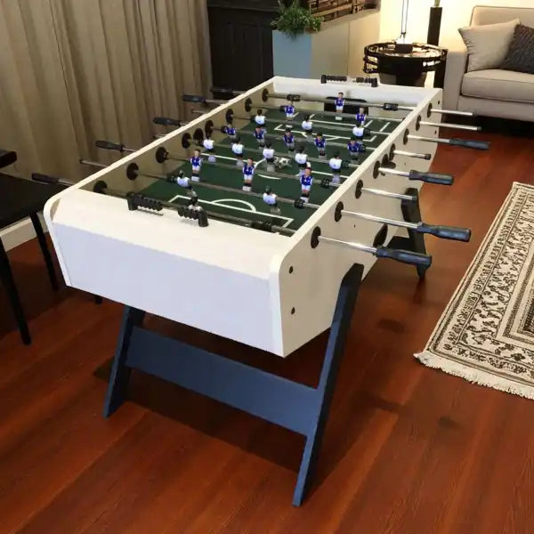 Foosball Table Bernabeu Cream Premium MDF 50KG 10mm Rods Anti-Slip Handles Adjustable Feet Raised Corners 2 Balls - View 2