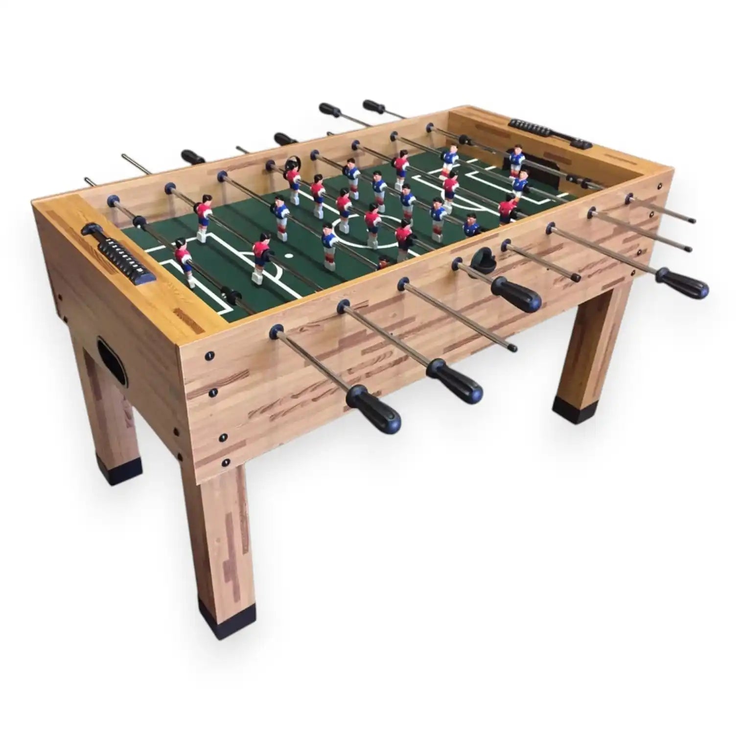Foosball Table Maracana Wood-Effect MDF 40KG 7mm Steel Rods Anti-Slip Handles Adjustable Feet 2 Balls Included - View 3
