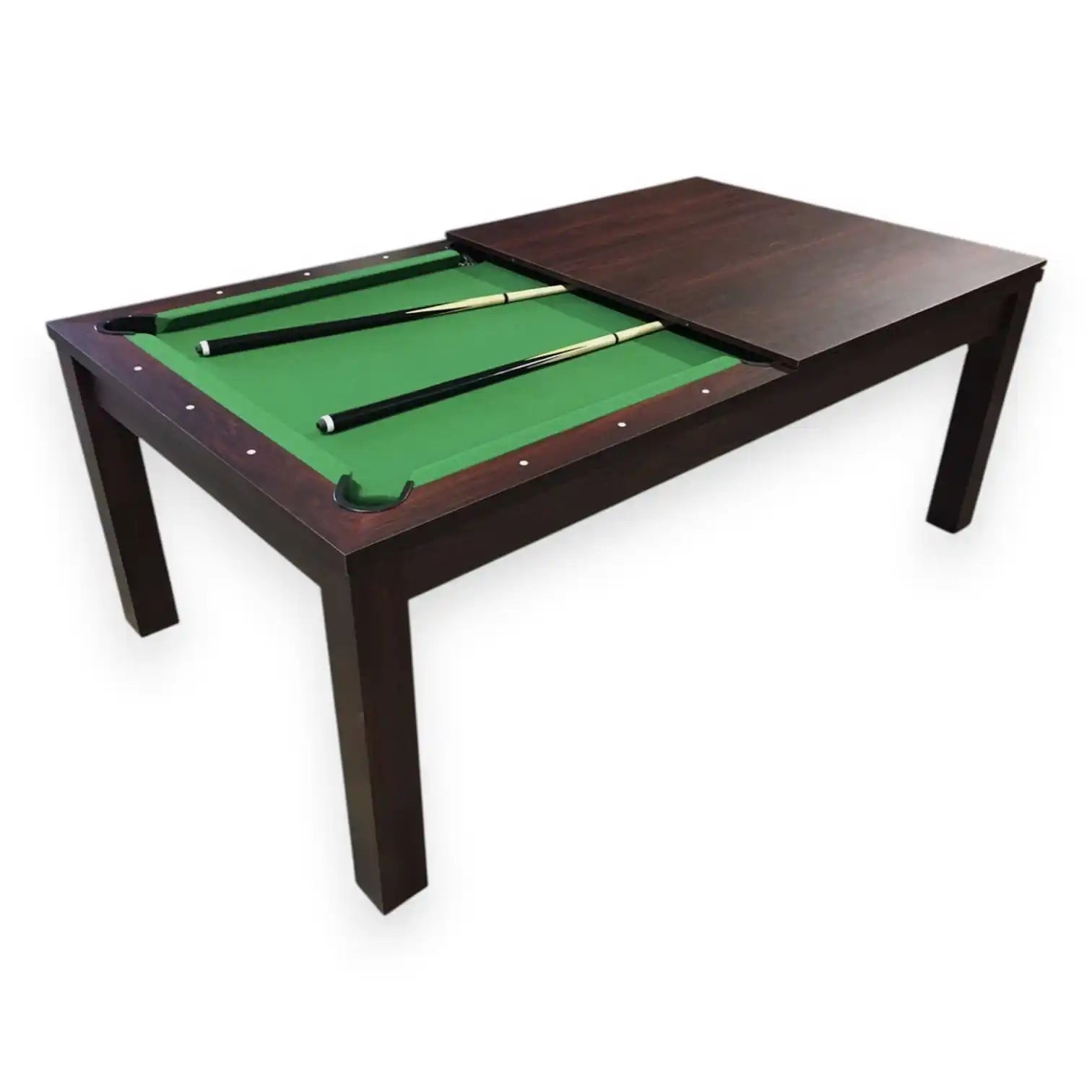 Pool Dining Table 7FT 2-in-1 Billiards and Dining Conversion MDF 145kg Retractable Pockets Full Accessories Home - View 6