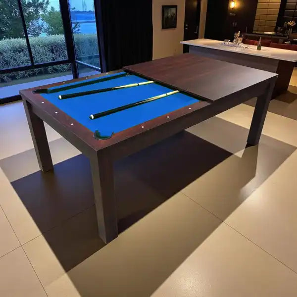 Pool Dining Table 7FT 2-in-1 Billiards and Dining Conversion MDF 145kg Retractable Pockets Full Accessories Home - View 7