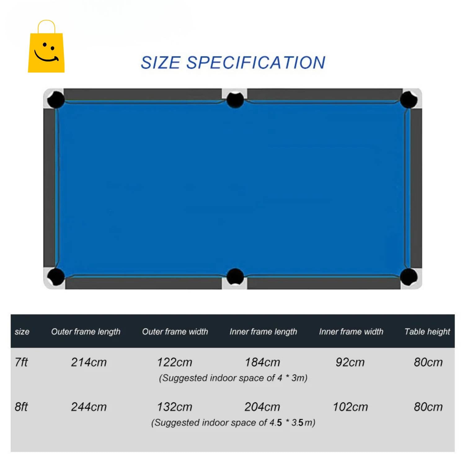 Pool Table 7FT Auto Ball Return by UAE Stall - 15mm MDF, Blue Velvet, Complete Accessory Set, Fast Leg-Only Setup - View 3