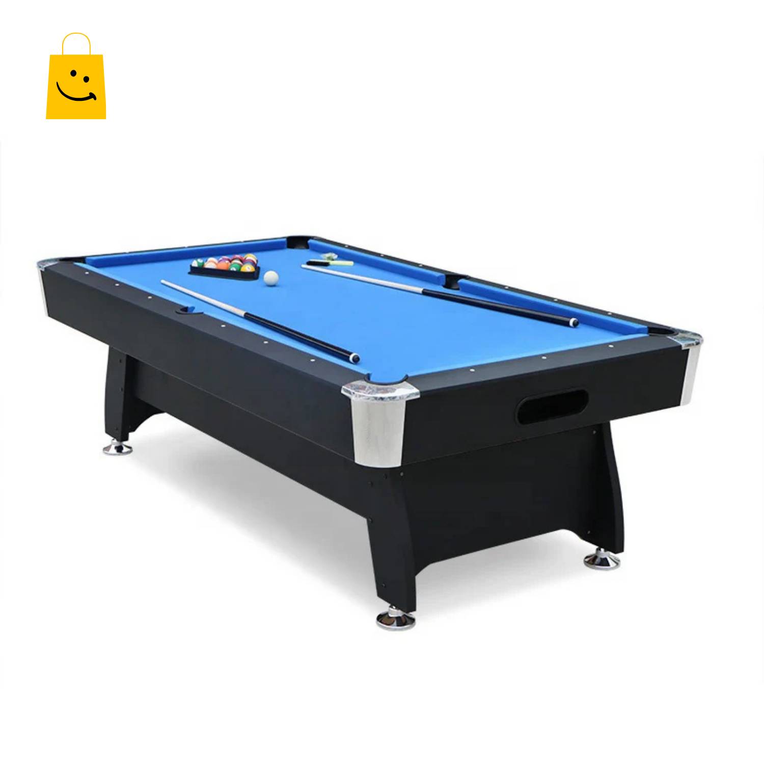 Pool Table 7FT Auto Ball Return by UAE Stall - 15mm MDF, Blue Velvet, Complete Accessory Set, Fast Leg-Only Setup