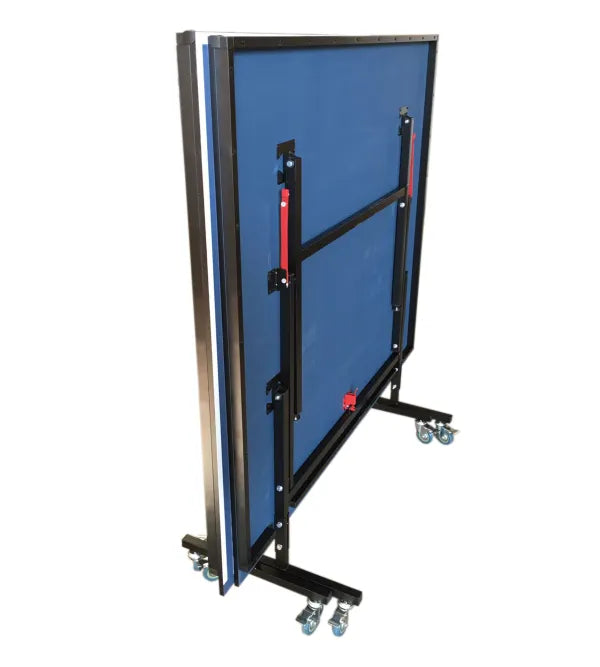 Professional Table Tennis Table Roby - Tournament Size 274x152cm, Foldable, Anti-Glare Blue Surface, Playback Position, Safety Wheels - View 2