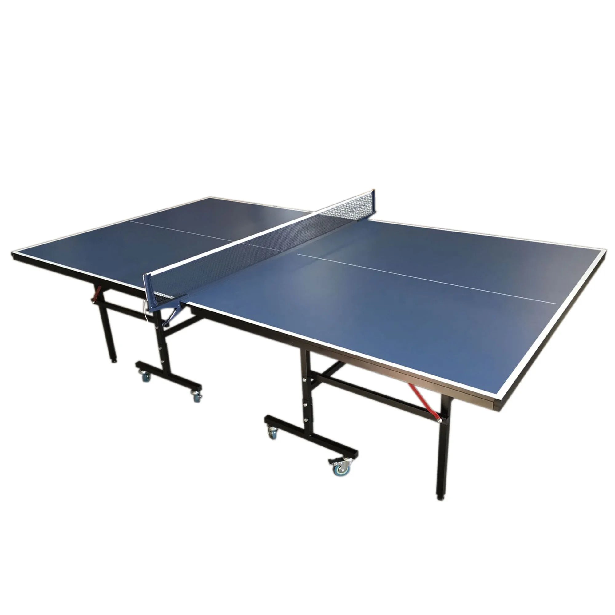 Professional Table Tennis Table Roby - Tournament Size 274x152cm, Foldable, Anti-Glare Blue Surface, Playback Position, Safety Wheels - View 6
