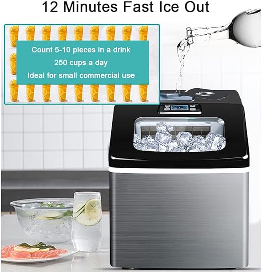 A-30KG Countertop Automatic Ice Cube Maker For Home And Restaurant