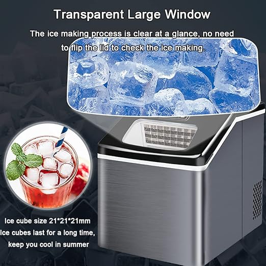 A-30KG Countertop Automatic Ice Cube Maker For Home And Restaurant