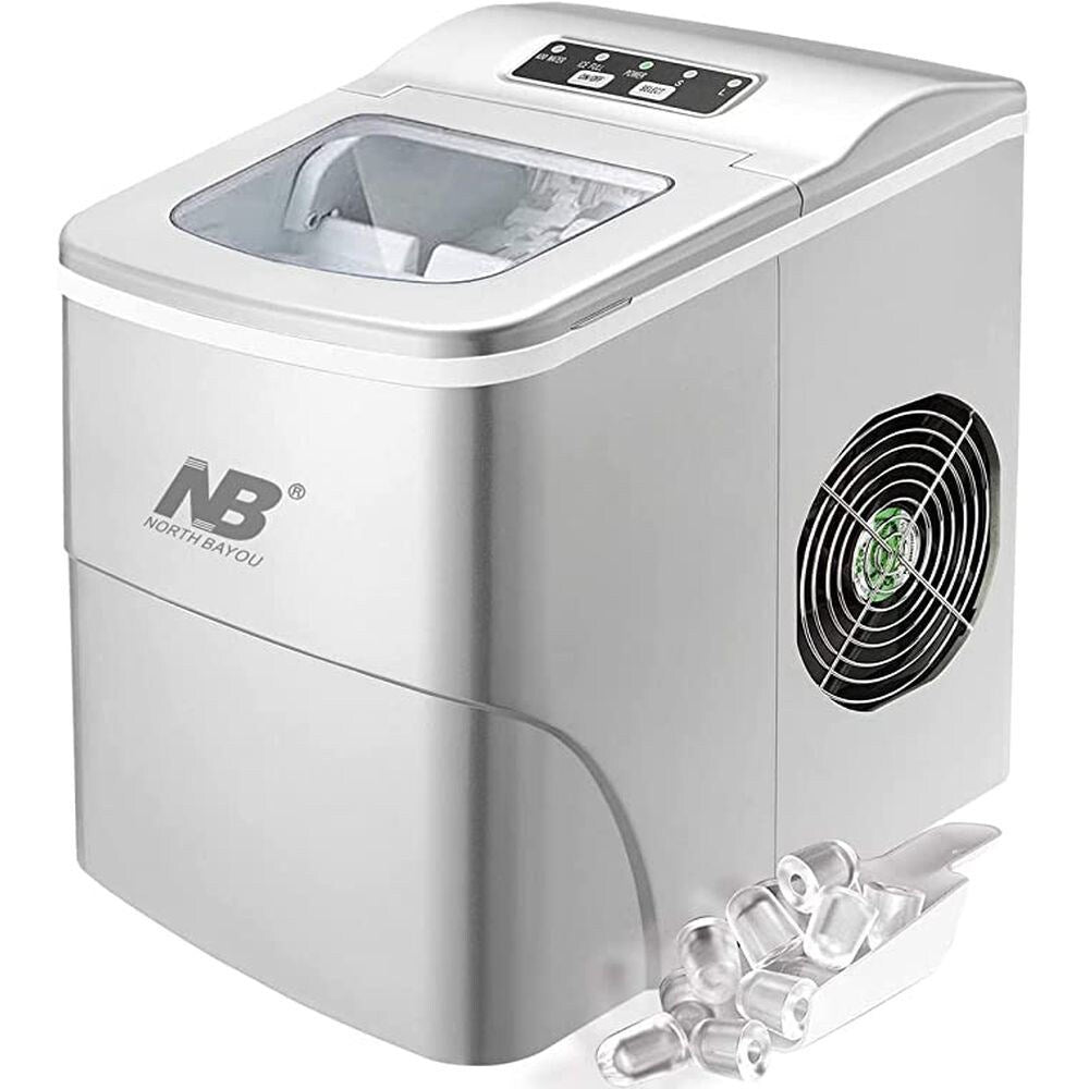 Mini Ice Maker Machine with Durable Compressors - Silver