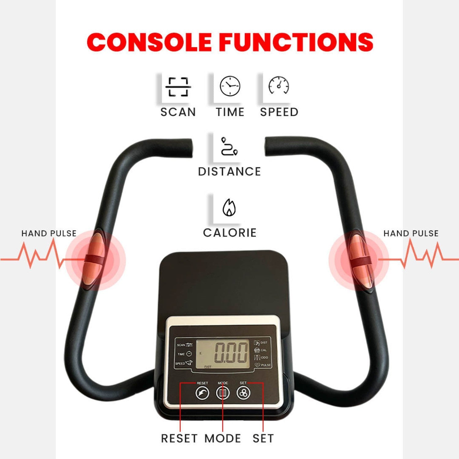 Upright Bike 9KG Flywheel 8-Level Magnetic Resistance 130KG Capacity Digital Monitor Home Gym Indoor Cycling Bike - View 2