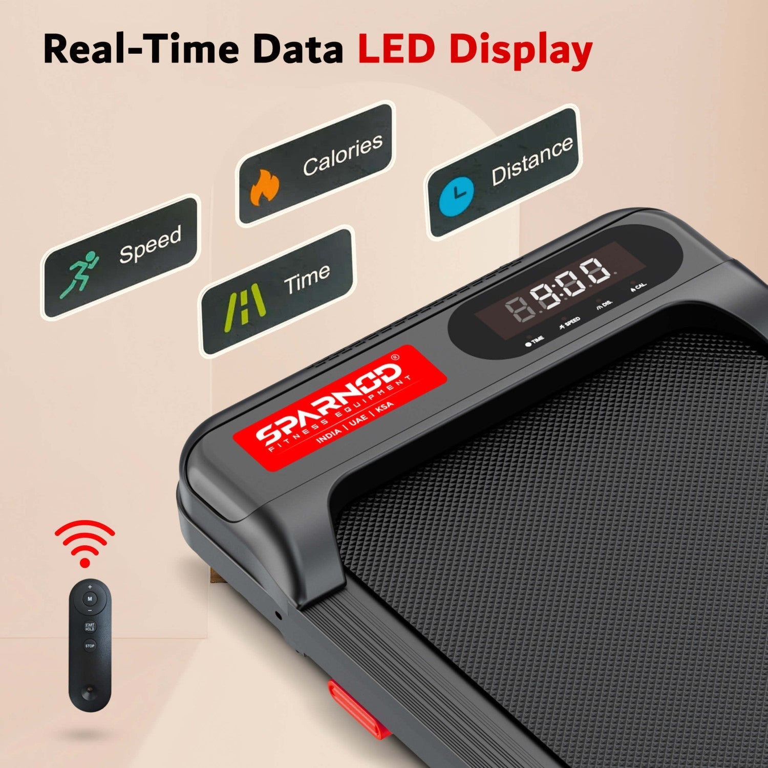 Walking Pad STH-3002 2.5HP DC Motor 1-6KM/H 100KG Manual Incline Deck Shock Absorption LED Display No Assembly Black - View 2