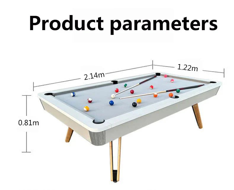 3 in 1 Pool Table 7ft Light Grey MDF Billiards plus Table Tennis plus Dining Snooker 8-Ball 9-Ball Indoor Game Table - View 4