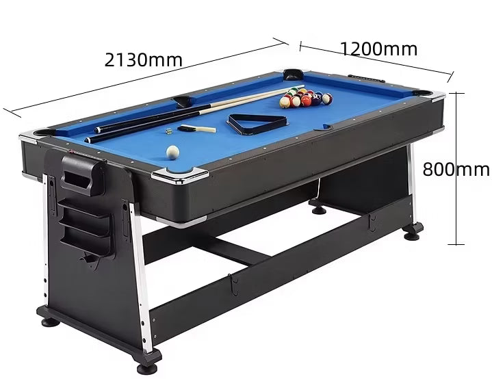 4 in 1 Billiard Pool Table 7ft MDF Multi-Function Indoor Game Table with Wooden Balls and Solid Cues - View 5