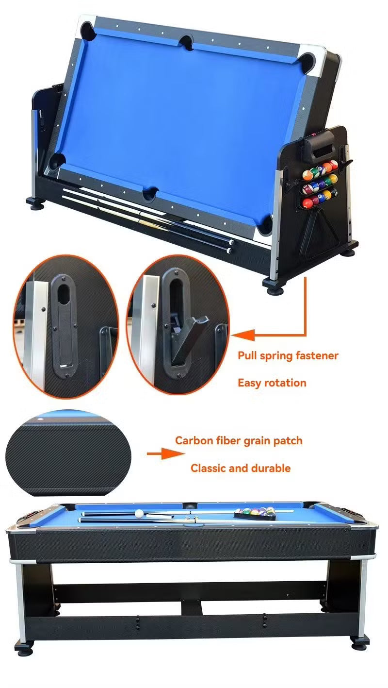 4 in 1 Billiard Pool Table 7ft MDF Multi-Function Indoor Game Table with Wooden Balls and Solid Cues - View 9