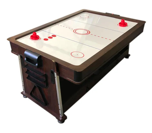 4-in-1 Game Table Matthew 7FT - Pool + Air Hockey + Table Tennis + Dining with Benches, Electric Air Motor, Full Accessories - View 3