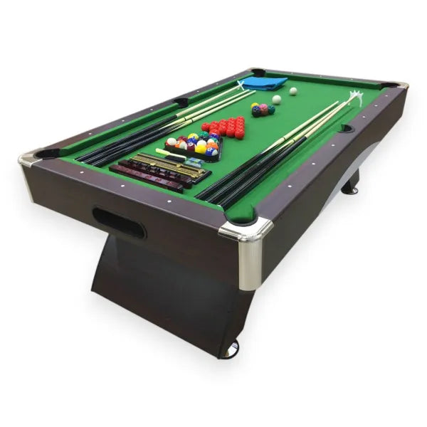Billiard Table LEONIDA 8FT Green Cloth Chrome Frame Auto Ball Return 150kg Full Accessories Professional Home Game Room - View 3