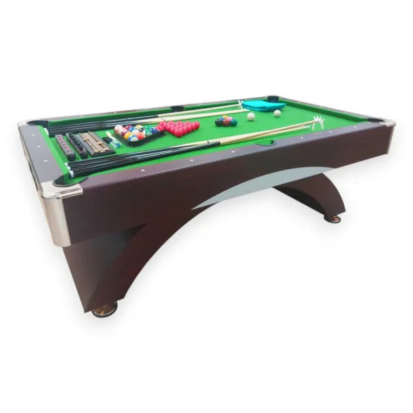 Billiard Table LEONIDA 8FT Green Cloth Chrome Frame Auto Ball Return 150kg Full Accessories Professional Home Game Room - View 4