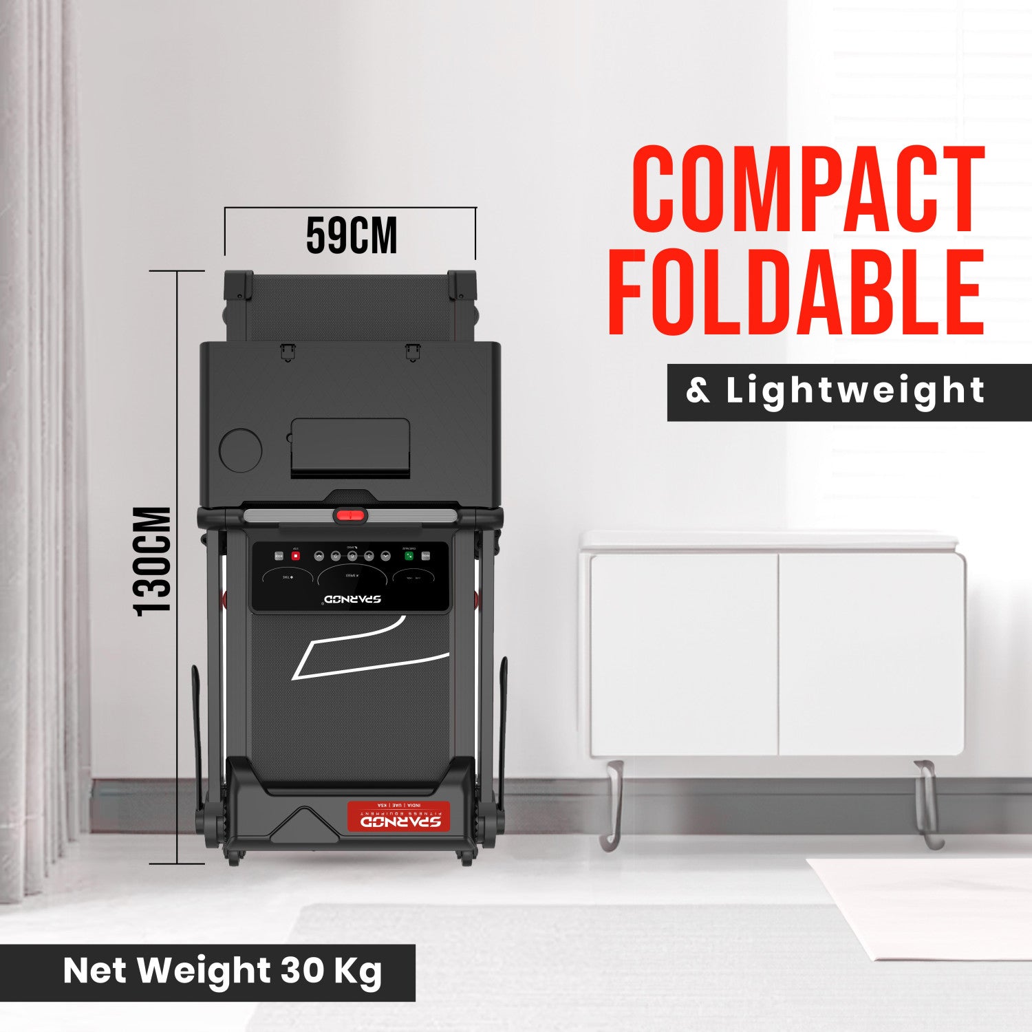 Desk Treadmill STH-3085 4HP DC Motor, 1-12km/h, Detachable Laptop Desk, 2-Level Incline, Heart Rate, Foldable, 100KG Capacity - View 4