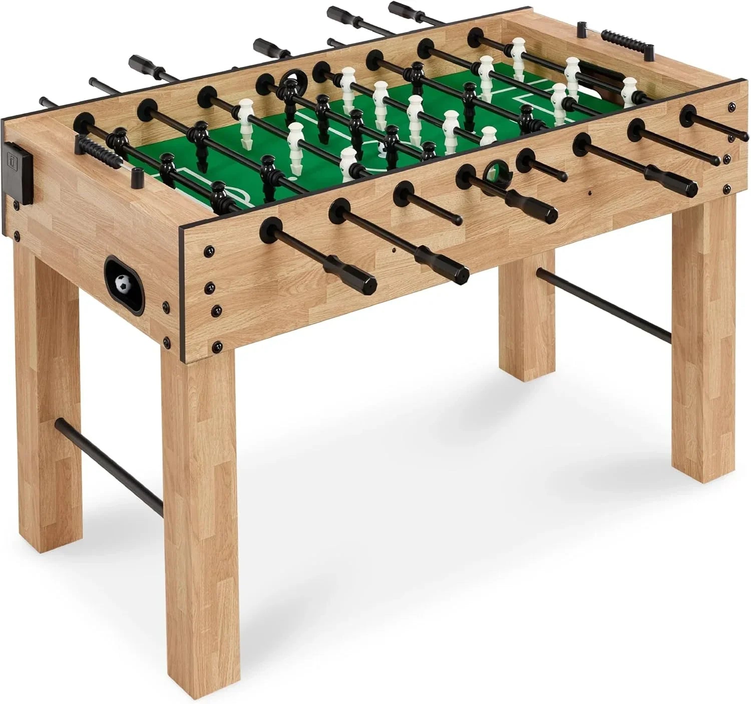 Foosball Table 54 Inch Regulation Size, Wood Frame, Chrome Steel Rods, 2 Balls and 2 Cup Holders for Home and Game Room - View 2