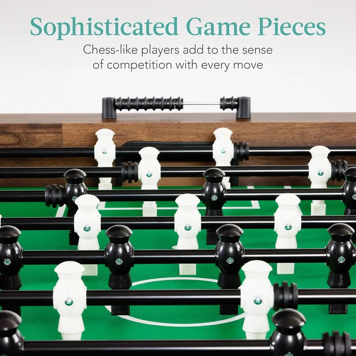Foosball Table 54 Inch Regulation Size, Wood Frame, Chrome Steel Rods, 2 Balls and 2 Cup Holders for Home and Game Room - View 3