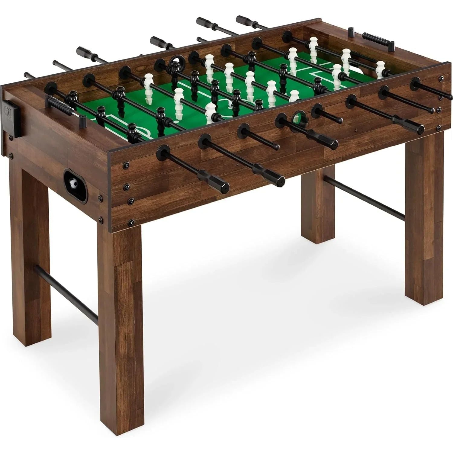 Foosball Table 54 Inch Regulation Size, Wood Frame, Chrome Steel Rods, 2 Balls and 2 Cup Holders for Home and Game Room