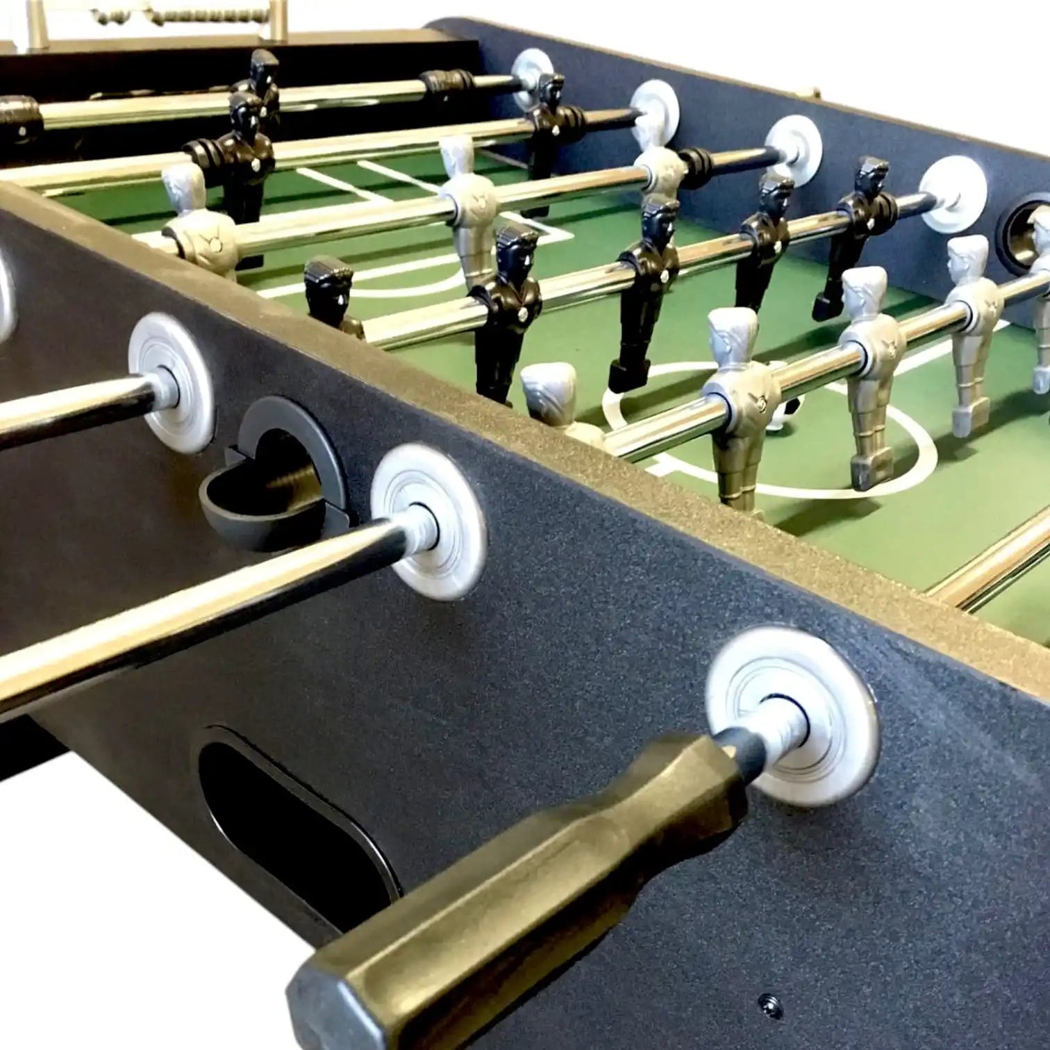 Foosball Table Azteca Black Chrome MDF 45KG 10mm Rods Cup Holders Anti-Slip Handles Adjustable Feet 2 Balls - View 6