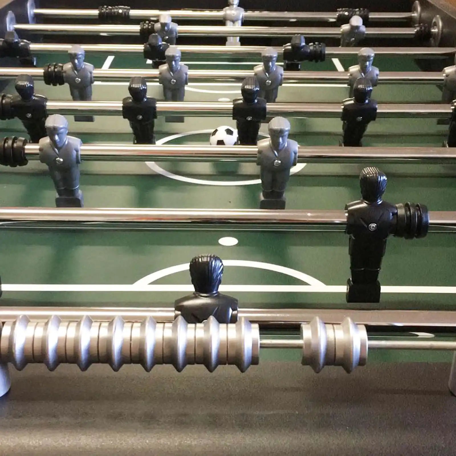 Foosball Table Azteca Black Chrome MDF 45KG 10mm Rods Cup Holders Anti-Slip Handles Adjustable Feet 2 Balls - View 7