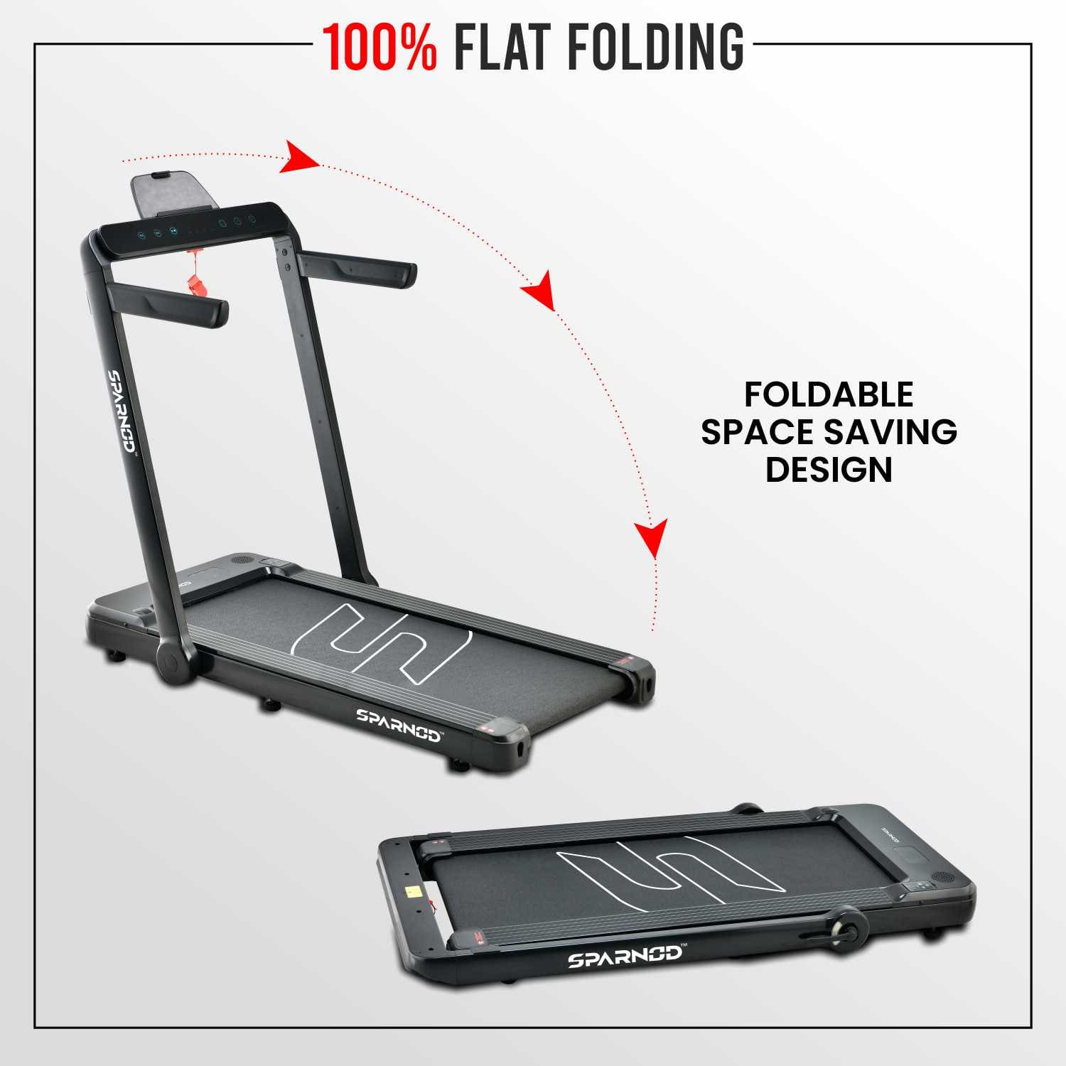 Home Treadmill STH-3060 4HP DC Motor, 2-in-1 Foldable Walking Pad, 0.8-12km/h, Bluetooth, LED Display, 110KG, Pre-Installed - View 9