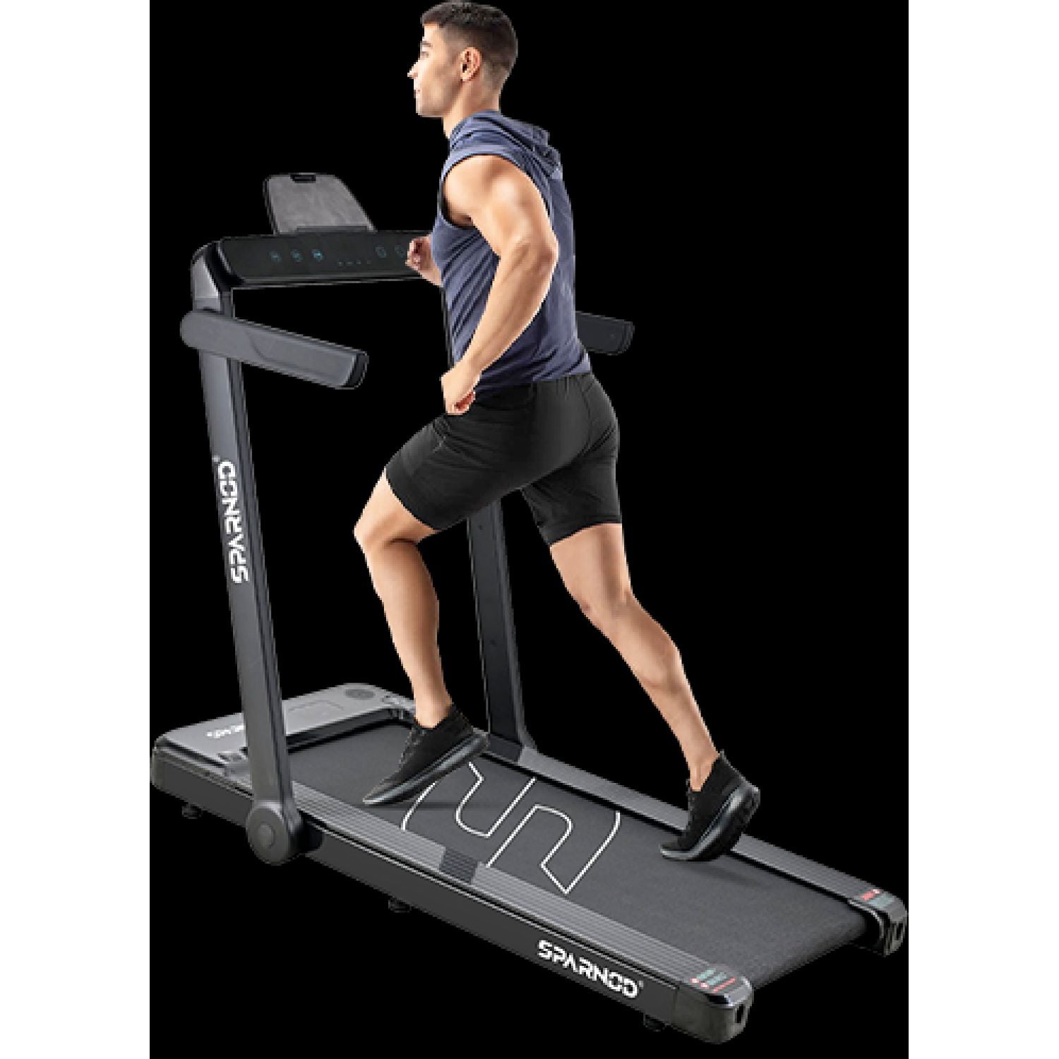 Home Treadmill STH-3060 4HP DC Motor, 2-in-1 Foldable Walking Pad, 0.8-12km/h, Bluetooth, LED Display, 110KG, Pre-Installed