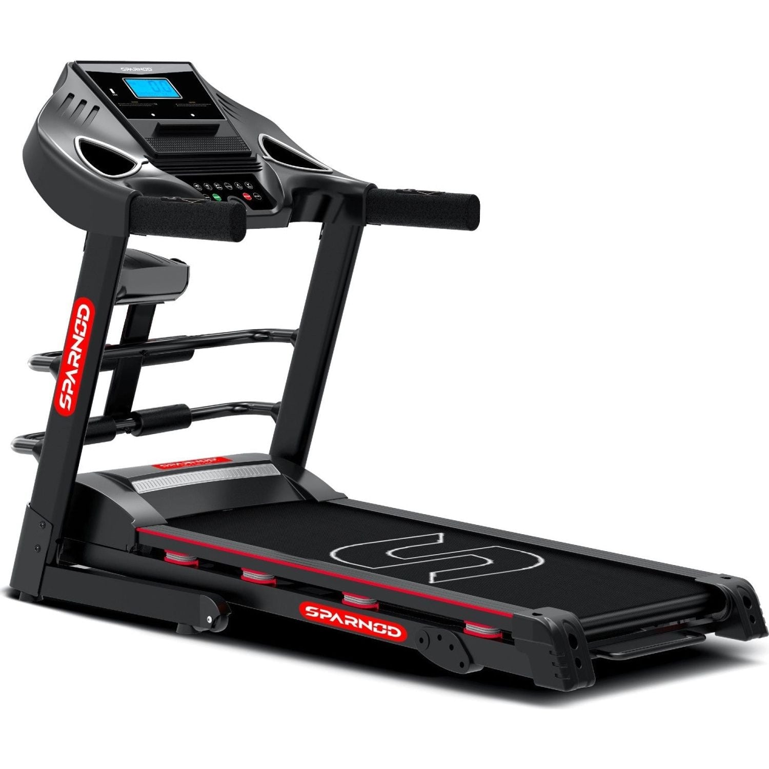 Home Treadmill STH-3500 4HP Peak DC Motor 16 km/h 110kg Hydraulic Foldable Massager Dumbbells Situp Stand LCD Screen