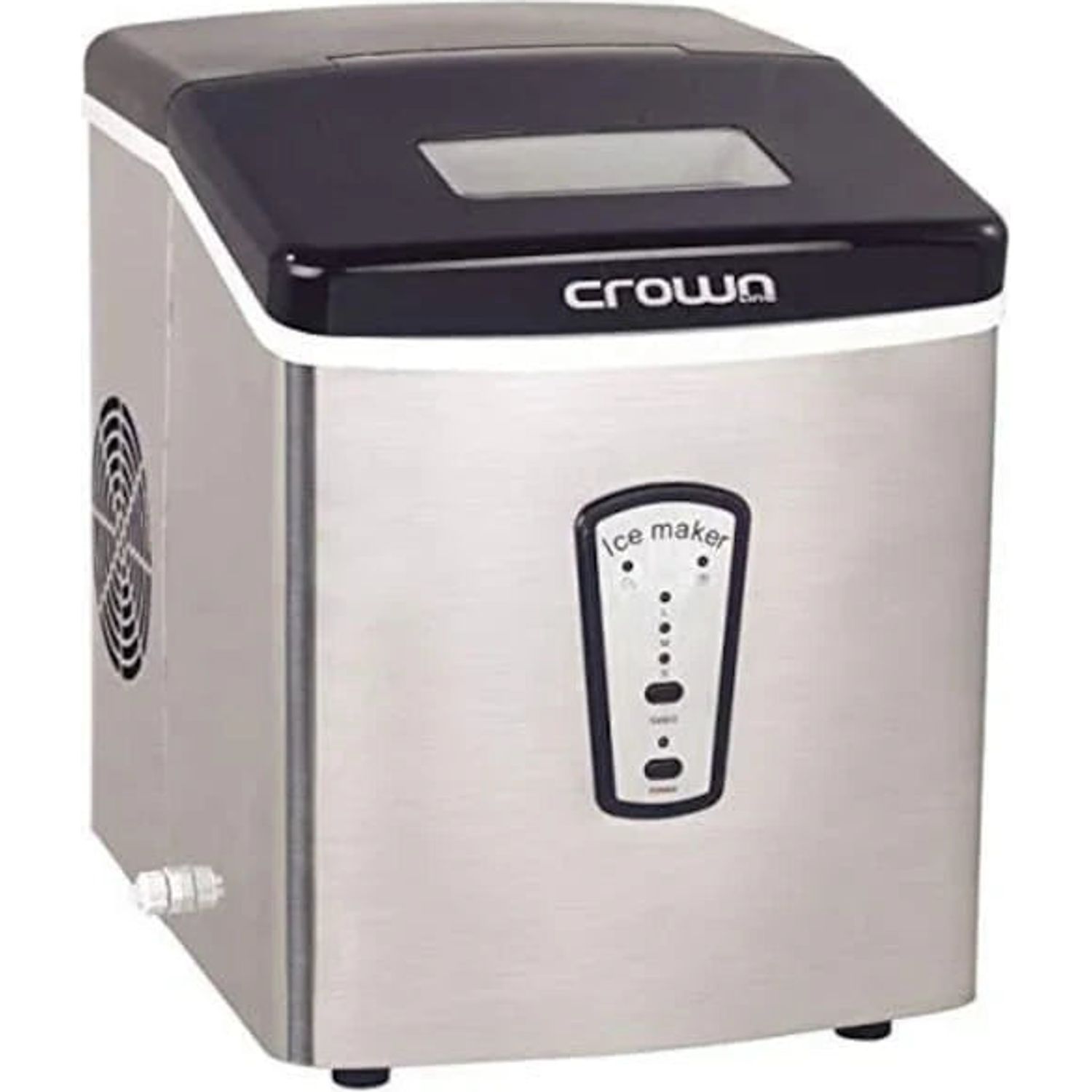 Ice Maker Stainless Steel Silver, Advanced Ice Technology, Modern Design, Home Use