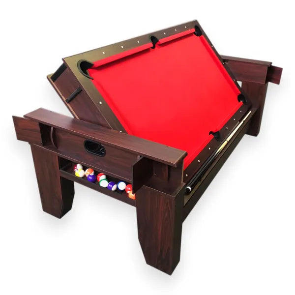Multigames Table BILLARDHOCKEY 7FT 2-in-1 Billiards and Air Hockey Rotating Top 145kg MDF Home Game Room - View 5