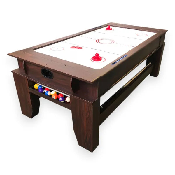 Multigames Table BILLARDHOCKEY 7FT 2-in-1 Billiards and Air Hockey Rotating Top 145kg MDF Home Game Room - View 8