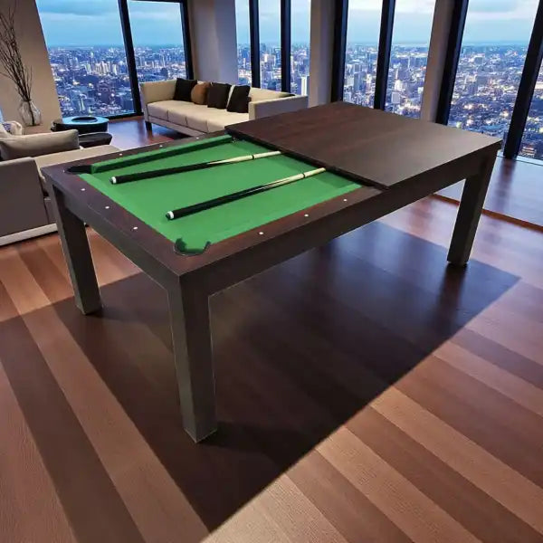 Pool Dining Table 7FT 2-in-1 Billiards and Dining Conversion MDF 145kg Retractable Pockets Full Accessories Home - View 4