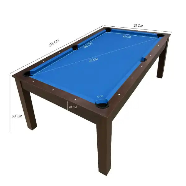 Pool Dining Table 7FT 2-in-1 Billiards and Dining Conversion MDF 145kg Retractable Pockets Full Accessories Home - View 10