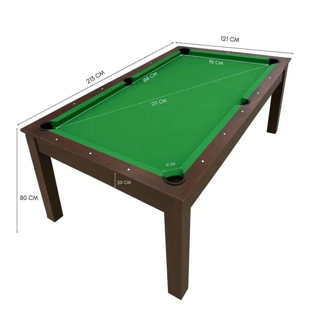Pool Dining Table 7FT Convertible Billiards and Dining with 2 Storage Benches MDF 145kg Retractable Pockets Full Set - View 7