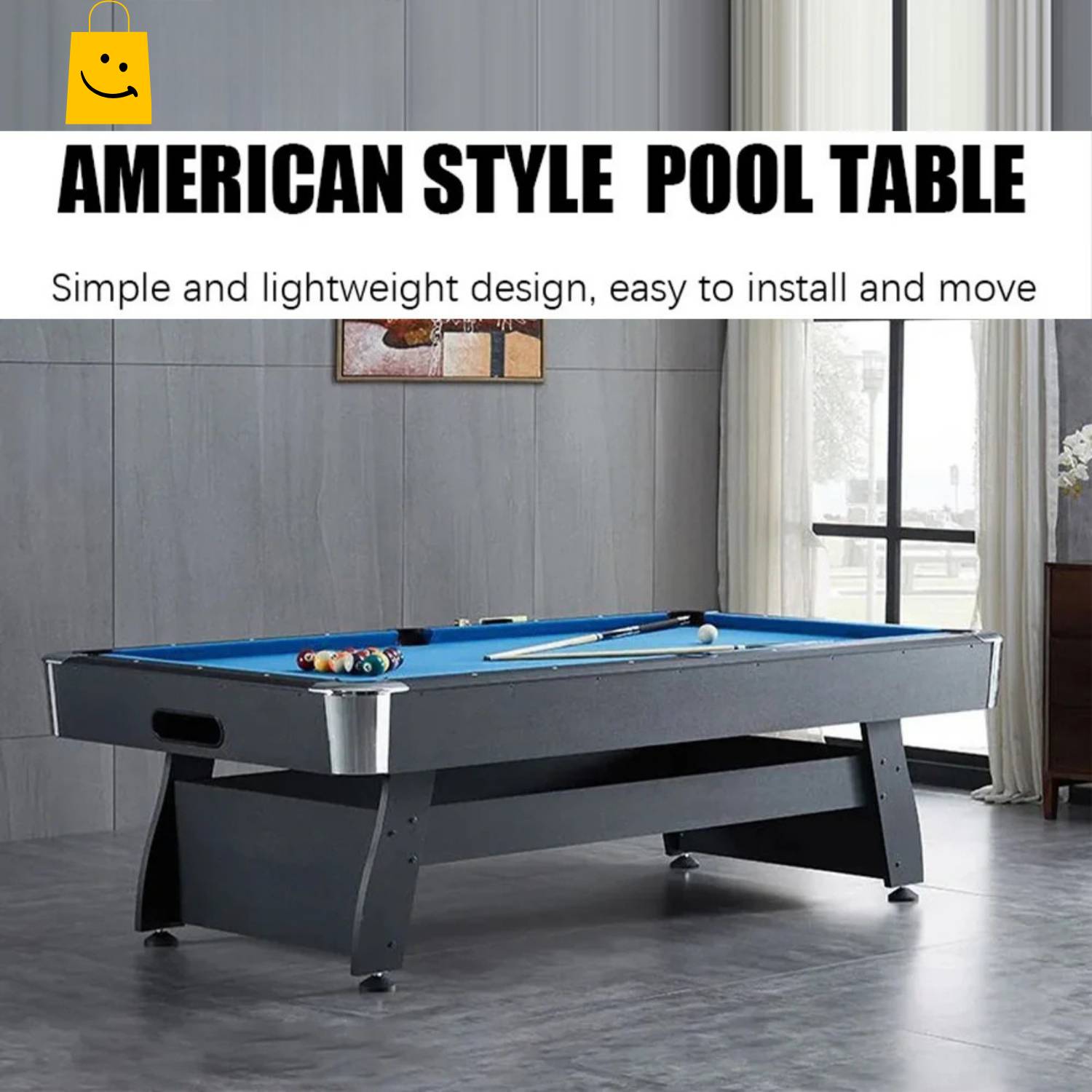Pool Table 7FT Auto Ball Return by UAE Stall - 15mm MDF, Blue Velvet, Complete Accessory Set, Fast Leg-Only Setup - View 4