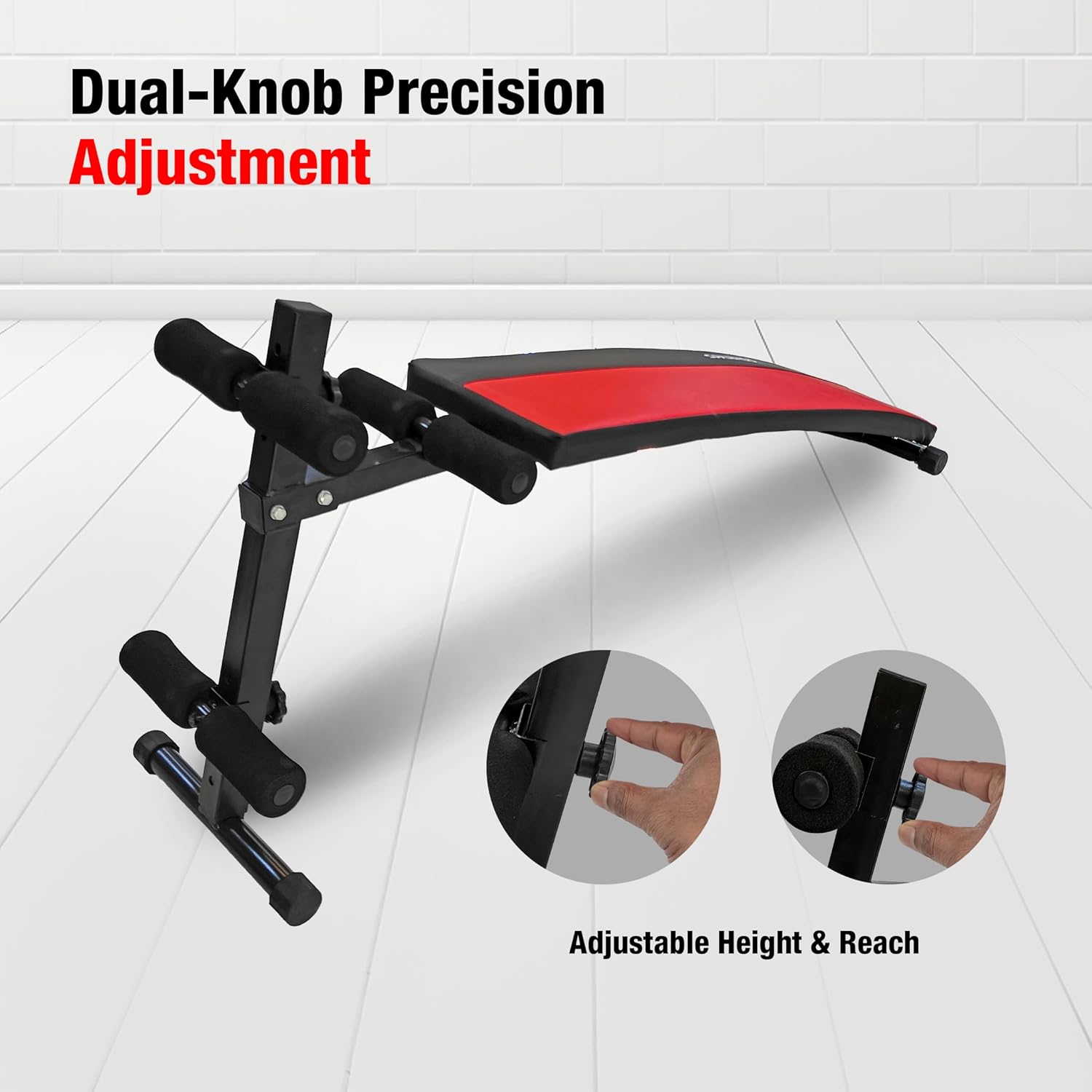 Sit Up Bench | Foldable Adjustable Ab Bench | 4 Positions | PU Padded | Anti-Slip | Home Gym Core Trainer - View 4