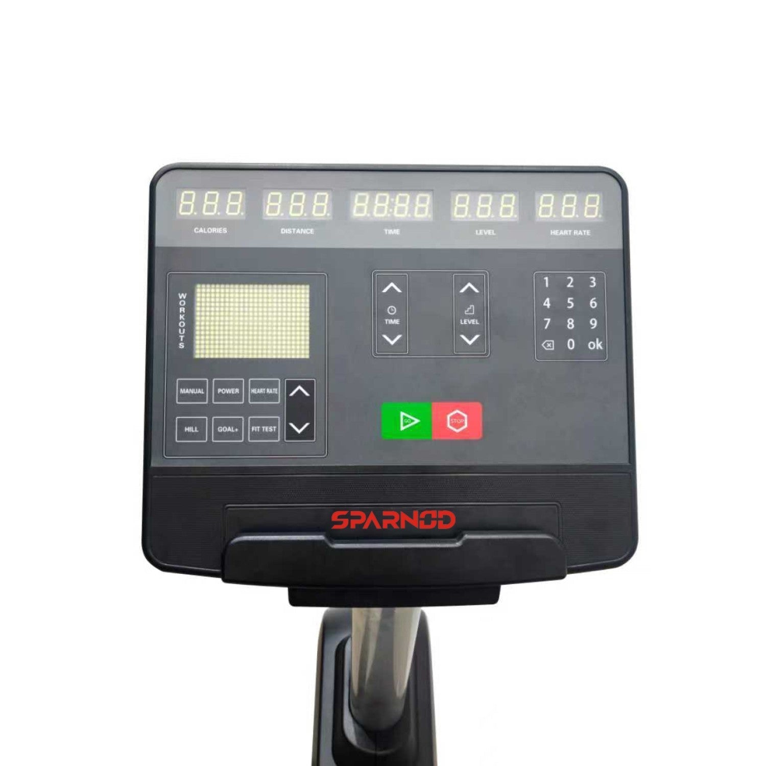 Upright Exercise Bike SUB-520 Commercial Self-Powered 150kg Capacity Heart Rate Console Phone Holder Transport Wheels Black - View 2